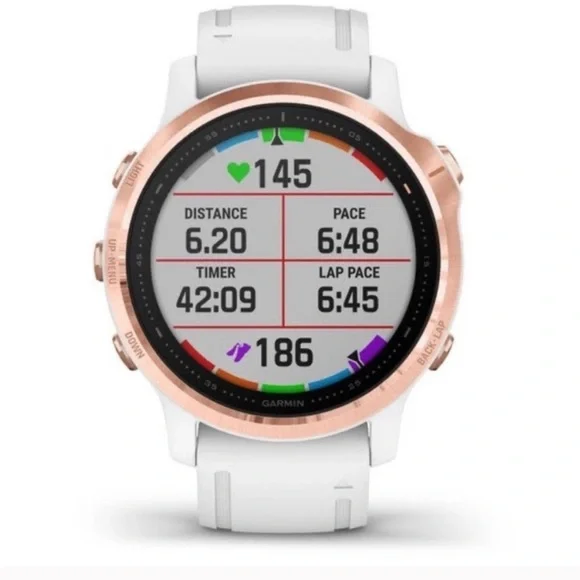 Garmin fēnix 6S Pro - Rose Gold Bezel with White Strap - Picture 6 of 16